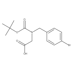 2-((4-Bromobenzyl)(tert-butoxycarbonyl)amino)acetic acid结构式