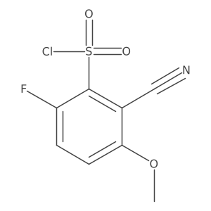 2-Cyano-6-fluoro-3-methoxybenzenesulfonylchloride Structure