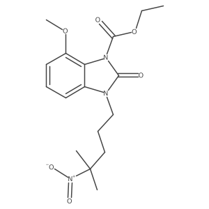 Ethyl 7-methoxy-3-(4-methyl-4-nitropentyl)-2-oxobenzimidazole-1-carboxylate Structure