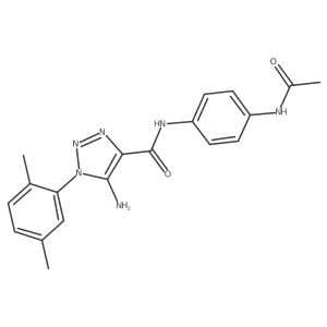 N-[4-(acetylamino)phenyl]-5-amino-1-(2,5-dimethylphenyl)-1H-1,2,3-triazole-4-carboxamide结构式