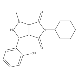 5-cyclohexyl-3-(2-hydroxyphenyl)-1-methyltetrahydropyrrolo[3,4-c]pyrazole-4,6(2H,5H)-dione Structure