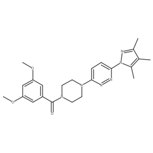 3-[4-(3,5-dimethoxybenzoyl)piperazin-1-yl]-6-(3,4,5-trimethyl-1H-pyrazol-1-yl)pyridazine Structure