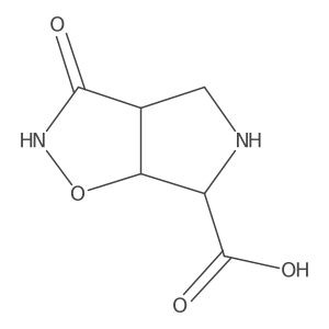 (-)-3-Hydroxy-4,5,6,6a-tetrahydro-3aH-pyrrolo[3,4-d]isoxazole-6-carboxylic acid Structure