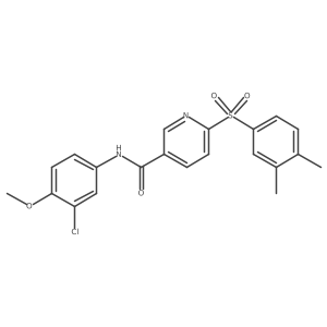 N-(3-chloro-4-methoxyphenyl)-6-((3,4-dimethylphenyl)sulfonyl)nicotinamide Structure