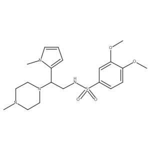 3,4-dimethoxy-N-(2-(1-methyl-1H-pyrrol-2-yl)-2-(4-methylpiperazin-1-yl)ethyl)benzenesulfonamide Structure