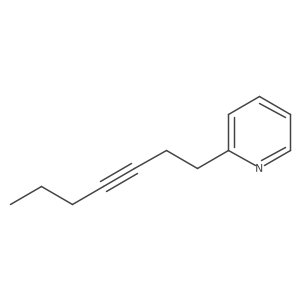 Pyridine, 2-(3-heptyn-1-yl)- Structure