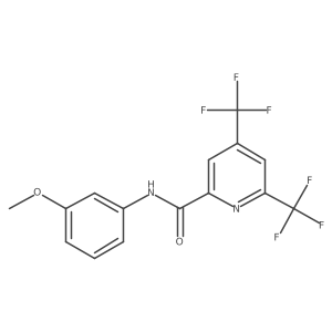 N-(3-methoxyphenyl)-4,6-bis(trifluoromethyl)pyridine-2-carboxamide Structure