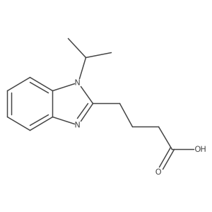 4-[1-(propan-2-yl)-1H-benzimidazol-2-yl]butanoic acid结构式