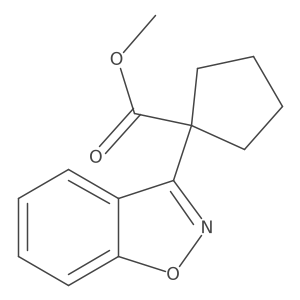 Cyclopentanecarboxylic acid, 1-(1,2-benzisoxazol-3-yl)-, methyl ester结构式