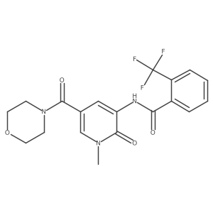 N-(1-methyl-5-(morpholine-4-carbonyl)-2-oxo-1,2-dihydropyridin-3-yl)-2-(trifluoromethyl)benzamide Structure