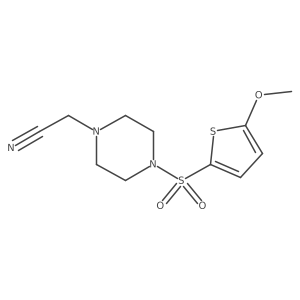 2-{4-[(5-Methoxythiophen-2-yl)sulfonyl]piperazin-1-yl}acetonitrile结构式