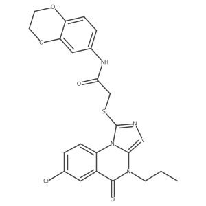 2-((7-chloro-5-oxo-4-propyl-4,5-dihydro-[1,2,4]triazolo[4,3-a]quinazolin-1-yl)thio)-N-(2,3-dihydrobenzo[b][1,4]dioxin-6-yl)acetamide结构式