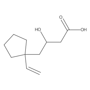 3-Hydroxy-4-(1-vinylcyclopentyl)butanoic acid结构式