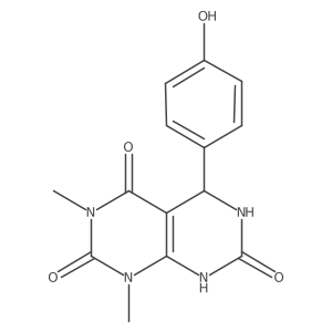 5-(4-hydroxyphenyl)-1,3-dimethyl-5,6-dihydropyrimido[4,5-d]pyrimidine-2,4,7(1H,3H,8H)-trione Structure