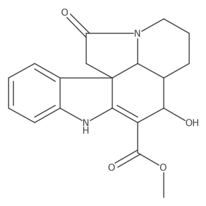 1H-Indolizino[8,1-cd]carbazole-5-carboxylic acid, 2,3,3a,4,6,11,12,13a-octahydro-4-hydroxy-12-oxo-, methyl ester, (3aR,4R,10bR,13aS)-rel-结构式