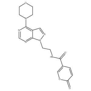 N-(2-(4-morpholino-1H-pyrazolo[3,4-d]pyrimidin-1-yl)ethyl)-2-oxo-2H-pyran-5-carboxamide Structure
