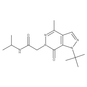 2-{1-tert-butyl-4-methyl-7-oxo-1H,6H,7H-pyrazolo[3,4-d]pyridazin-6-yl}-N-(propan-2-yl)acetamide结构式