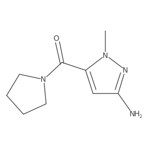 3-Amino-1-methylpyrazol-5-yl pyrrolidinyl ketone结构式