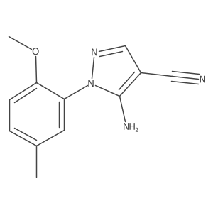 5-Amino-1-(2-methoxy-5-methylphenyl)-1H-pyrazole-4-carbonitrile Structure