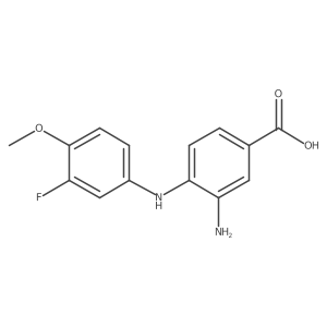 3-Amino-4-[(3-fluoro-4-methoxyphenyl)amino]benzoic acid Structure