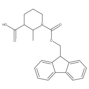 (2S,3S)-1-Fmoc-2-methyl-piperidine-3-carboxylic acid Structure