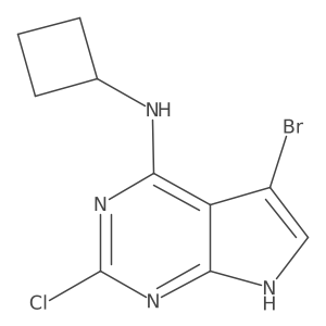 5-bromo-2-chloro-N-cyclobutyl-7H-pyrrolo[2,3-d]pyrimidin-4-amine Structure