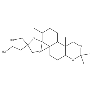 2-[(2R,4a'S,5S,6a'S,8'R,10b'R)-5-(hydroxymethyl)-3',3',6a',8',10b'-pentamethyldodecahydro-3H-spiro[furan-2,7'-naphtho[2,1-d][1,3]dioxin]-5-yl]ethanol结构式