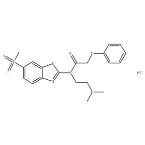 N-(2-(dimethylamino)ethyl)-N-(6-(methylsulfonyl)benzo[d]thiazol-2-yl)-2-phenoxyacetamide hydrochloride Structure