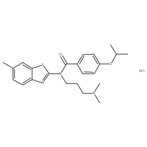 N-(3-(dimethylamino)propyl)-4-isopropoxy-N-(6-methylbenzo[d]thiazol-2-yl)benzamide hydrochloride Structure