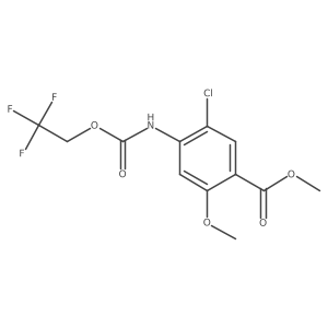 Methyl 5-chloro-2-methoxy-4-{[(2,2,2-trifluoroethoxy)carbonyl]amino}benzoate结构式