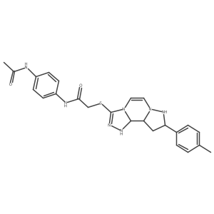 N-(4-acetamidophenyl)-2-{[11-(4-methylphenyl)-3,4,6,9,10-pentaazatricyclo[7.3.0.0^{2,6}]dodeca-1(12),2,4,7,10-pentaen-5-yl]sulfanyl}acetamide Structure