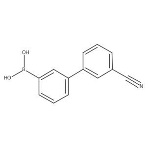 [3-(3-Cyanophenyl)phenyl]boronic acid结构式