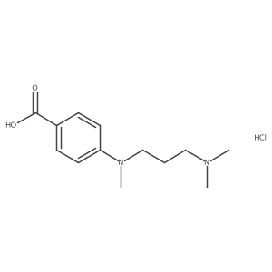 4-[3-(Dimethylamino)propyl-methylamino]benzoic acid;hydrochloride结构式