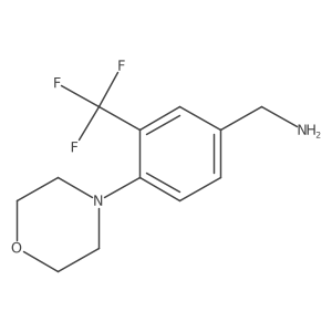 [4-(Morpholin-4-yl)-3-(trifluoromethyl)phenyl]methanamine Structure