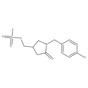 [1-(4-Chlorobenzyl)-5-oxopyrrolidin-3-yl]methyl methanesulfonate Structure