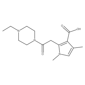 2-[2-(4-Ethylpiperazin-1-yl)-2-oxoethyl]-1,4-dimethyl-1H-pyrrole-3-carboxylic acid Structure