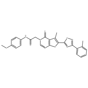 N-(4-methoxyphenyl)-2-(5-methyl-4-oxo-6-(3-(o-tolyl)-1,2,4-oxadiazol-5-yl)thieno[2,3-d]pyrimidin-3(4H)-yl)acetamide Structure