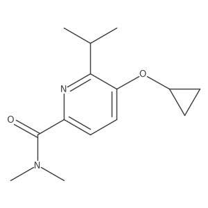 5-Cyclopropoxy-6-isopropyl-N,N-dimethylpicolinamide结构式