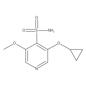 3-Cyclopropoxy-5-methoxypyridine-4-sulfonamide结构式