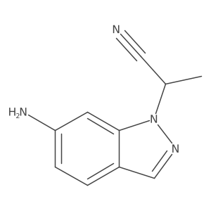 2-(6-Amino-1h-indazol-1-yl)propanenitrile结构式