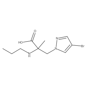 3-(4-bromo-1H-pyrazol-1-yl)-2-methyl-2-(propylamino)propanoic acid结构式