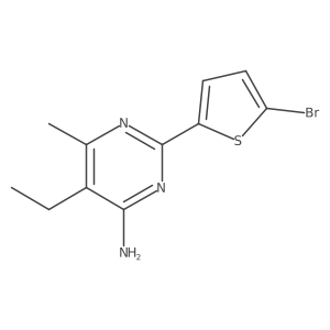 2-(5-Bromothiophen-2-yl)-5-ethyl-6-methylpyrimidin-4-amine结构式