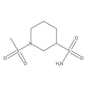 1-Methanesulfonylpiperidine-3-sulfonamide结构式