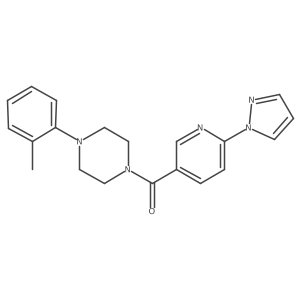 (6-(1H-pyrazol-1-yl)pyridin-3-yl)(4-(o-tolyl)piperazin-1-yl)methanone Structure