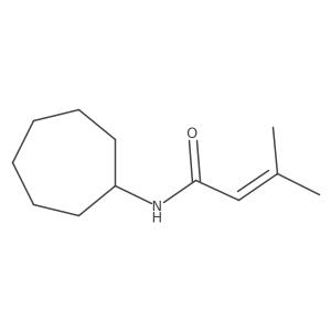 N-cycloheptyl-3-methylbut-2-enamide结构式