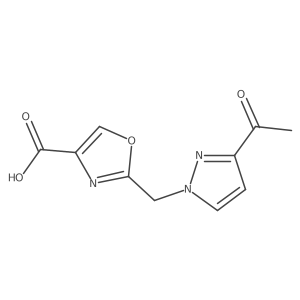 2-(3-Acetyl-pyrazol-1-ylmethyl)-oxazole-4-carboxylic acid结构式
