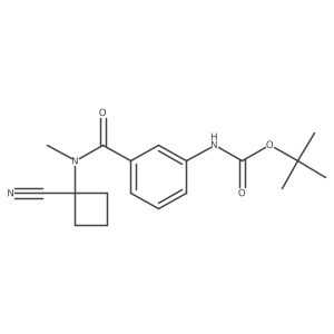 tert-butyl N-{3-[(1-cyanocyclobutyl)(methyl)carbamoyl]phenyl}carbamate结构式