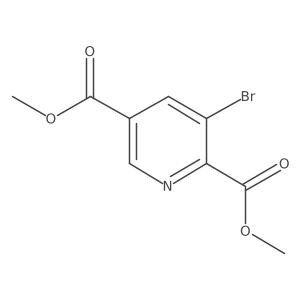 Dimethyl 3-bromopyridine-2,5-dicarboxylate结构式