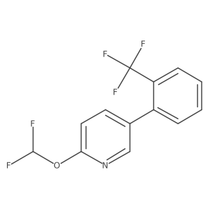 2-(Difluoromethoxy)-5-(2-(trifluoromethyl)phenyl)pyridine结构式
