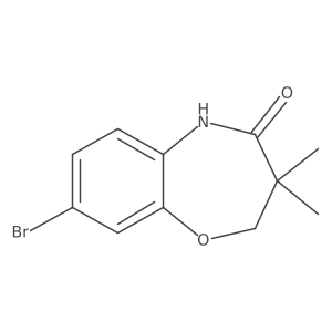 8-Bromo-3,3-dimethyl-2,5-dihydro-1,5-benzoxazepin-4-one结构式